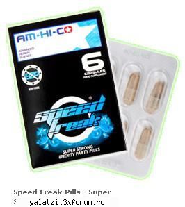 speed freak pills - super strong energy party    80 ron       livrare in 2 ore pentru clientii din
